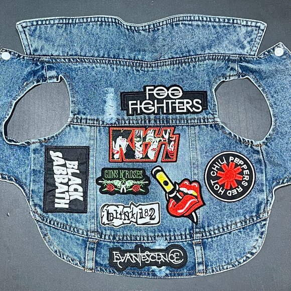Denim Rock Jacket for Dogs - Picture 1 of 2